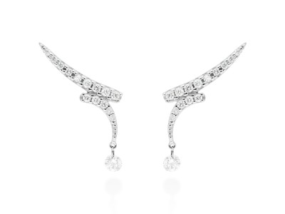 Pendientes de Oro 18Kt y diamantes trepador ballerina