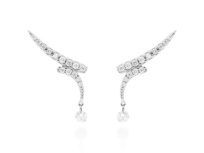 Pendientes de Oro 18Kt y diamantes trepador ballerina