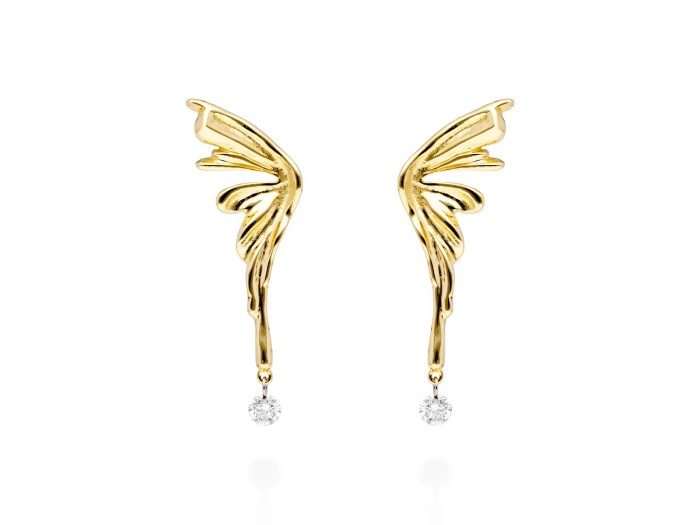 Pendientes de Oro 18Kt trepador ballerina