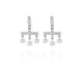 Earrings   in 18kt white Gold and diamonds