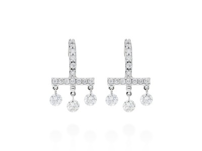 Earrings   in 18kt white Gold and diamonds