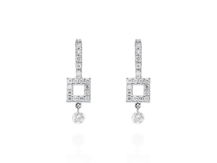 Ohrringe   in 18kt Weißgold und Diamanten