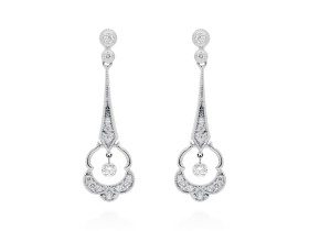 Earrings   in 18kt white Gold and diamonds