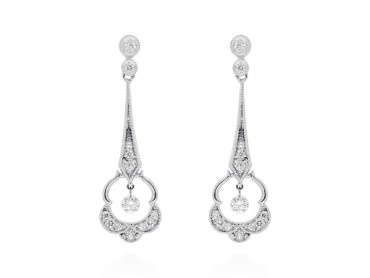 Earrings   in 18kt white Gold and diamonds