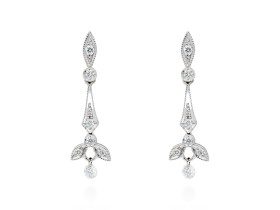 Earrings   in 18kt white Gold and diamonds
