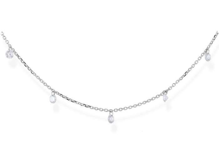 Necklace in 18kt. Gold and diamonds