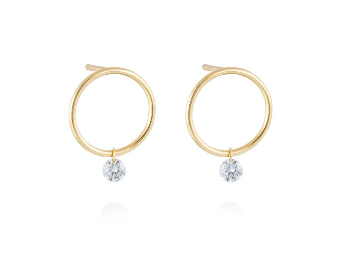 Pendientes de Oro 18Kt aro grande ballerina