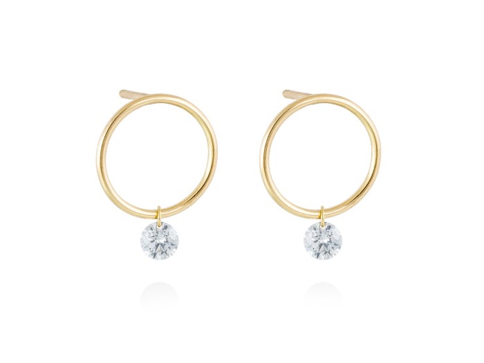 Pendientes de Oro 18Kt aro grande ballerina