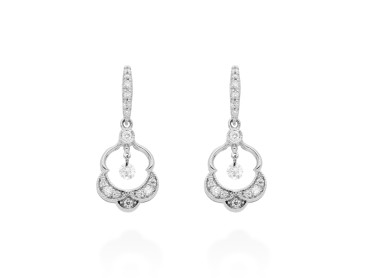 Earrings   in 18kt white Gold and diamonds