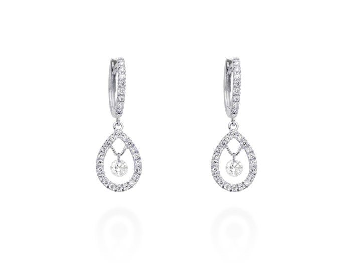 Earrings   in 18kt white Gold and diamonds