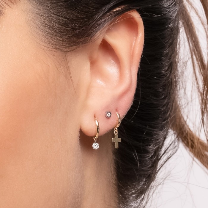 Ohrringe   in 18kt. Gold und Diamanten