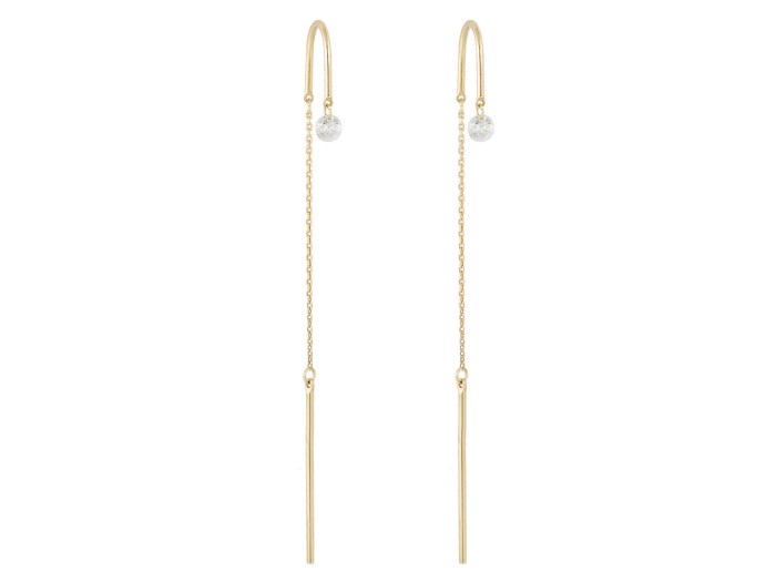 Earrings in 18kt. Gold and diamonds