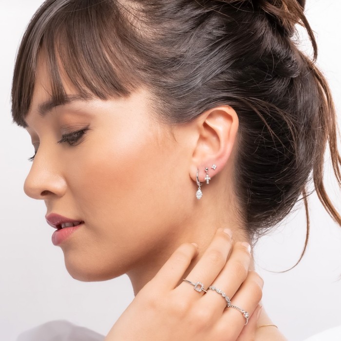 Earrings in 18kt. Gold and diamonds