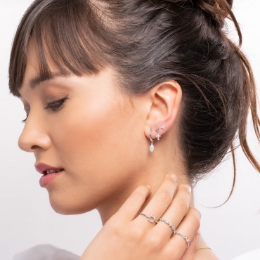 Earrings in 18kt. Gold and diamonds