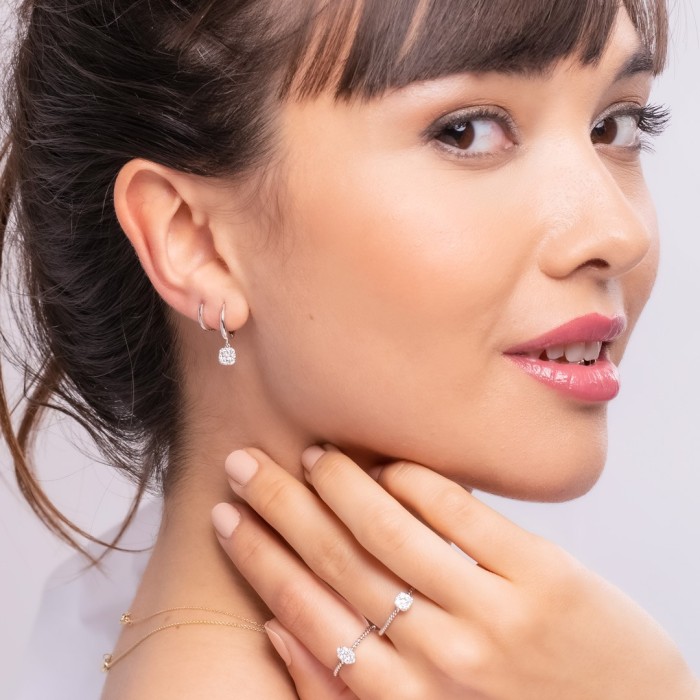 Earrings   in 18kt. Gold and diamonds