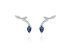 Pendientes trepador con gema de color natural y Oro 18Kt