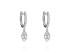 Pendientes criolla con pavé navette de Oro 18Kt y diamantes