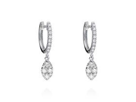 Earrings   in 18kt white Gold and diamonds