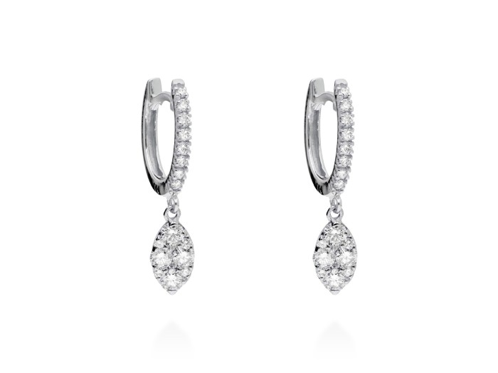 Earrings   in 18kt white Gold and diamonds