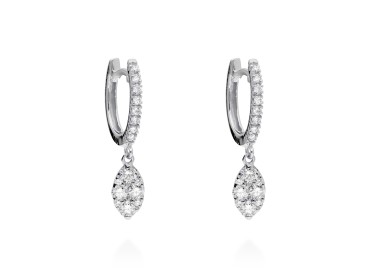 Earrings   in 18kt white Gold and diamonds