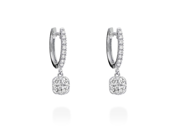 Earrings   in 18kt white Gold and diamonds