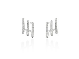Pendientes multiaro trepador de Oro 18Kt y diamantes