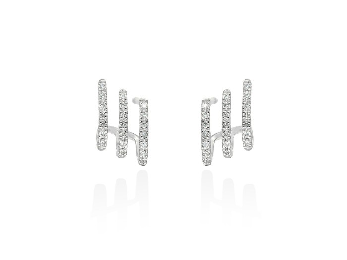 Earrings   in 18kt white Gold and diamonds