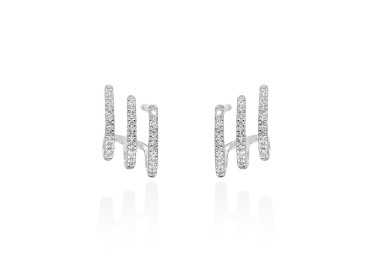 Pendientes multiaro trepador de Oro 18Kt y diamantes