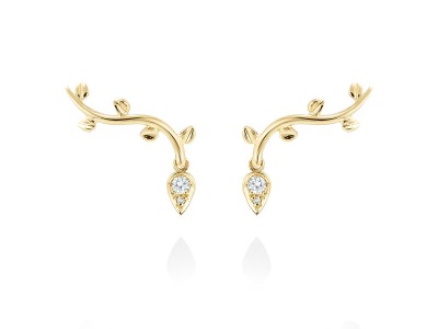 Pendientes trepador de Oro 18Kt y diamantes. A2675PA