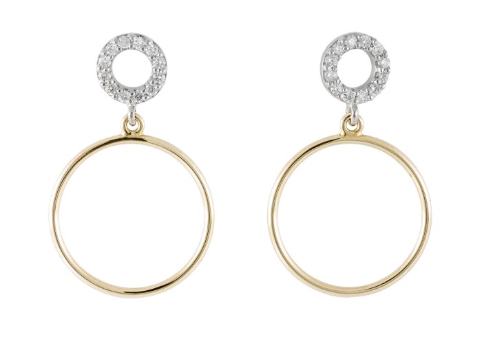 Earrings in 18kt. Gold and diamonds