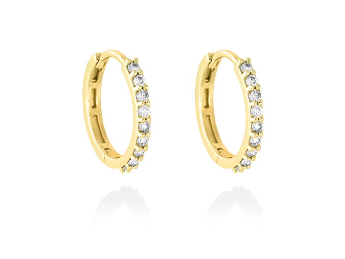 Earrings   in 18kt yellow Gold and diamonds