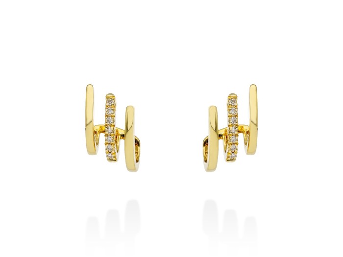 Pendientes   en Oro blanco 18Kt y diamantes