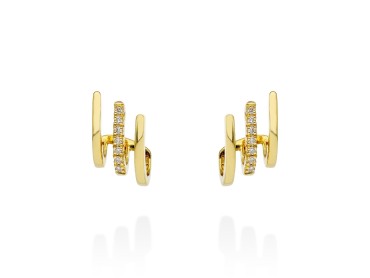 Pendientes   en Oro blanco 18Kt y diamantes
