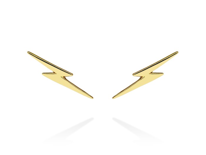 Pendientes Rayo en Oro amarillo