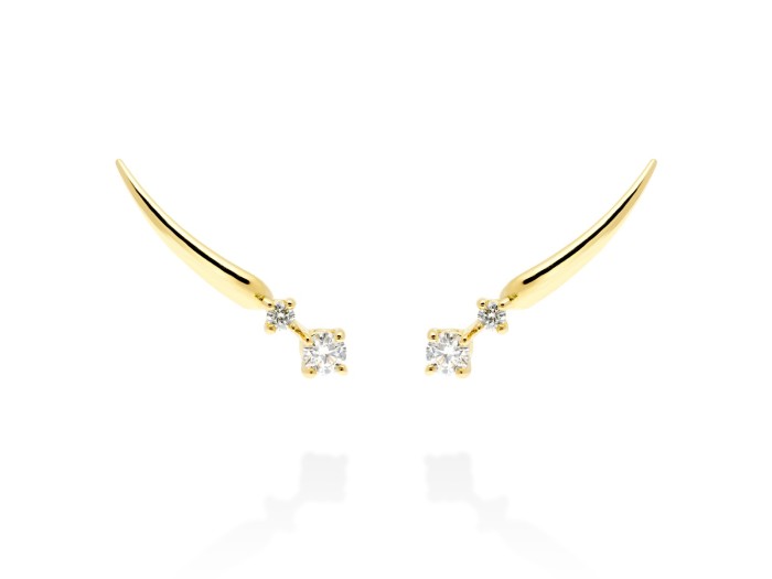 Climber Earring   in 18kt yellow Gold and diamonds
