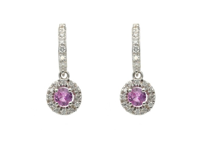 Earrings   in 18kt white Gold and diamonds