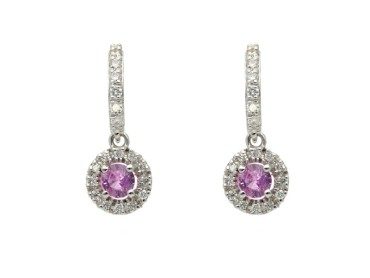 Earrings   in 18kt white Gold and diamonds