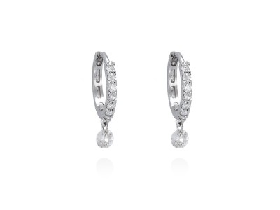 Pendientes   en Oro 18Kt. y diamantes