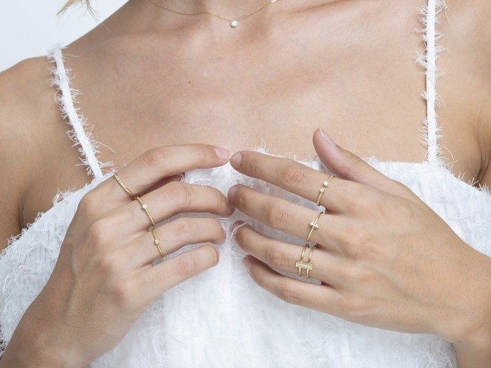 Anillo  en Oro 18Kt. y diamantes