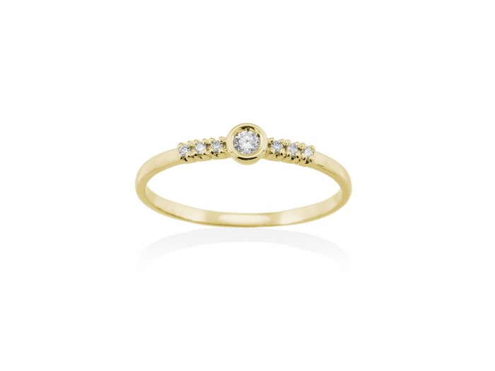 Anillo  en Oro 18Kt. y diamantes