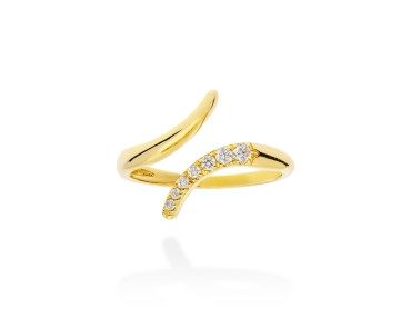 Anillo   en Oro amarillo 18Kt y diamantes
