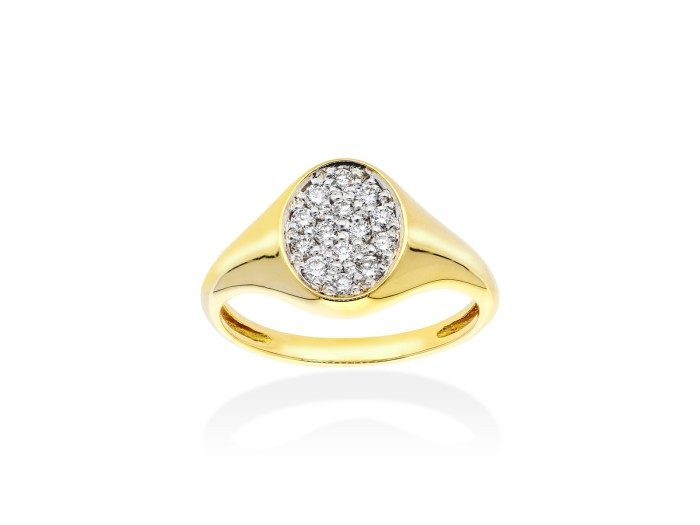 Anillo   en Oro amarillo 18Kt y diamantes
