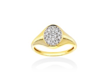 Anillo   en Oro amarillo 18Kt y diamantes