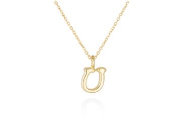 Colgante letra U en oro amarillo 18kt