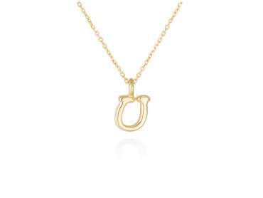 Colgante letra U en oro amarillo 18kt