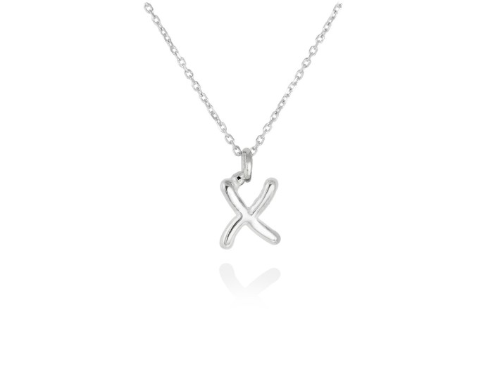 Colgante letra X en oro amarillo 18kt