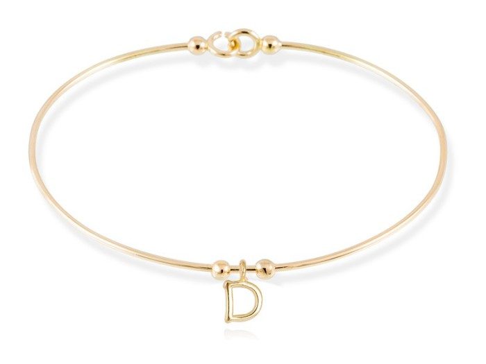 Armband letra D in 18kt Gelbgold