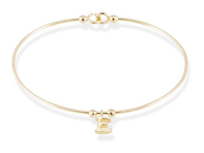 Bracelet letra E in 18kt yellow Gold