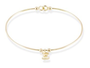 Armband letra E in 18kt Gelbgold