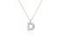 Colgante letra  D de diamantes en oro amarillo y blanco 18kt